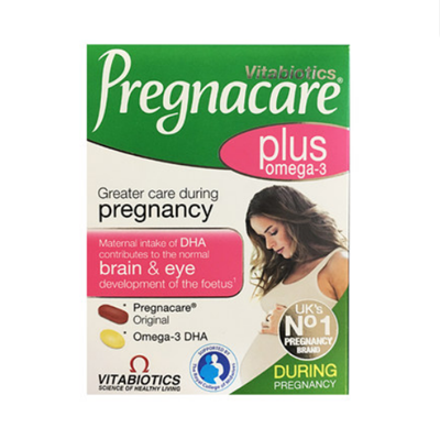 【英国直邮】Vitabiotics 维百利 Pregnacare Plus孕妇（孕中）复合维生素+ 深海鱼油胶囊 56片 3盒