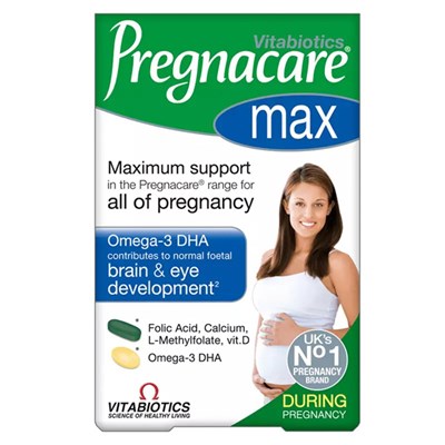 【英国直邮】Vitabiotics Pregnacare Max 孕期复合维生素 含叶酸 DHA鱼油 56粒 3盒