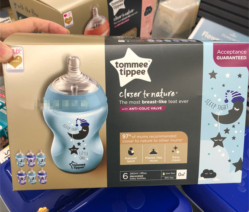 【英国直邮】tommeetippee 汤美星奶瓶特别版 一套6只 260ml 男款