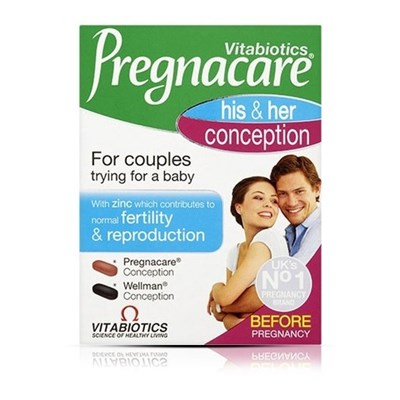【英国直邮】维百利复合维生素叶酸 Vitabiotics Pregnacare 男女孕前准备 60片 3盒